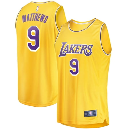 Men's Fanatics Branded Wesley Matthews Gold Los Angeles Lakers 2020/21 Fast Break Replica Jersey - Icon Edition
