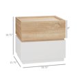 thumbnail image 3 of HOMCOM Bedside Table with 2 Stackable Drawers, Modern Nightstand, End Table for Bedroom, Natural, 3 of 10