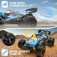 thumbnail image 3 of JoyStone Remote Control Car, 1:18 Remote Control Monster Truck All-Terrain 2.4GHz RTR RC Cars W/ 2 Batteries for Kids Toys Gift, Black & Blue, 3 of 9