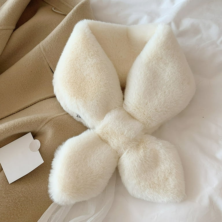 Fur Collar Scarf for Women Faux Fur Scarves Neck Shrug for Spring
