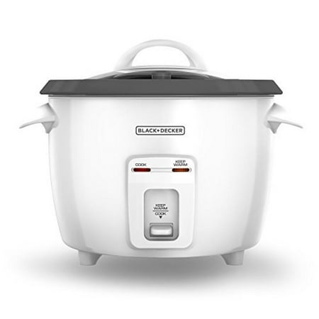 Black And Decker 6 Cup Rice Cooker In White. Model RC3406.