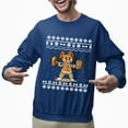 thumbnail image 2 of Christmas Sweatshirt, Gingerbread Lifter Christmas Sweatshirt, Funny Weightlifting Ugly Holiday Jumper, Festive Gym Lover Gift for Men & Women, 2 of 5