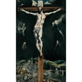 thumbnail image 2 of El Greco (Domenikos Theotokopoulos) 11x14 Gold Ornate Wood Frame and Double Matted Museum Art Print Titled - Christ Crucified with Toledo in the Background, 2 of 4