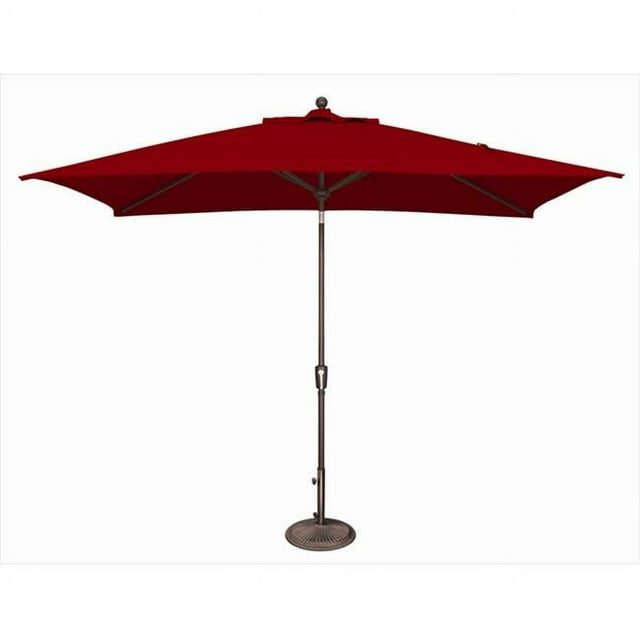 SimplyShade 6 x 10 ft. Rectangle Push Button Tilt Market Umbrella Really Red
