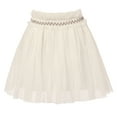 thumbnail image 2 of Richie House Little Girls White Coffee Accents Tulle Skirt 5, 2 of 2