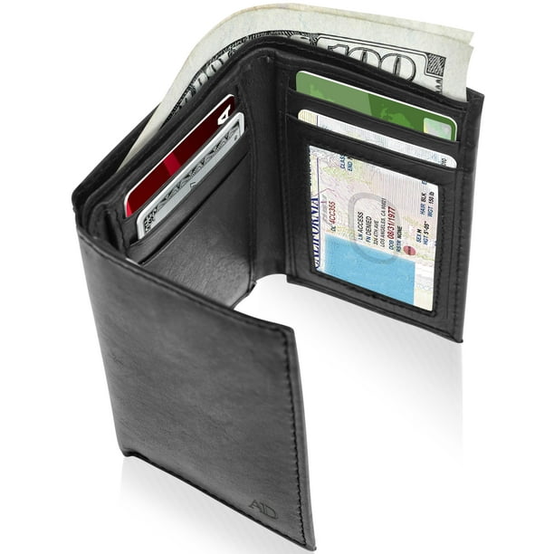 Access Denied - Genuine Leather Trifold Wallets For Men - Mens Trifold  Wallet With ID Window Gifts For Men RFID Blocking - Walmart.com -  Walmart.com