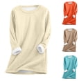 thumbnail image 5 of Atogsazn Womens Winter Soft Sherpa Fleece Lined Pullover Tops Crewneck Solid Color Loose Sweatshirt Pink C XXXXL on Clearance, 5 of 5