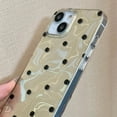 thumbnail image 6 of Polka Dot Water Ripple Laser Phone Case Compatible with iPhone 13 Pro 2021 Retro Classic Trendy Korean Stylish Bling Slim One Piece Cover for Women Girls(iPhone 13pro 6.1") Beige, 6 of 9