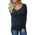 thumbnail image 3 of Sherrylily Womens Long Sleeve Henley Shirts Ribbed Button Down Casual Tunic Tops, 3 of 4