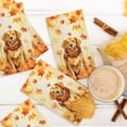 thumbnail image 3 of 100pcs Maple Leaves Golden Retriever Napkins 3-Ply Thanksgiving Napkins for Decoupage Disposable Guest Hand Towels for Bathroom Home Kitchen Table Harvest Party, 3 of 14