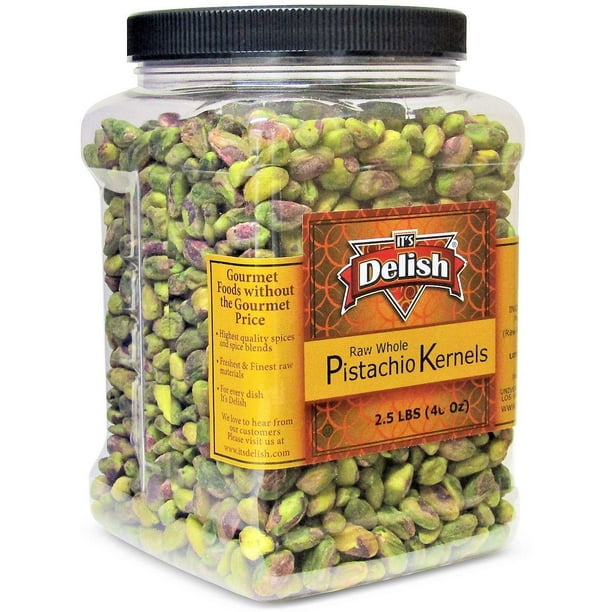 Premium California Raw Shelled Pistachios Kernels by Its Delish, 2.5
