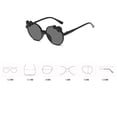 thumbnail image 3 of Only Moment Black Sunglasses Womens Trendy Retro Polarized Aviator Sunglasses Womens Mens Plastic 90s Design Small Cat Eye Sun Glasses UV Protection Y2k Trendy Narrow Shades One Size, 3 of 3