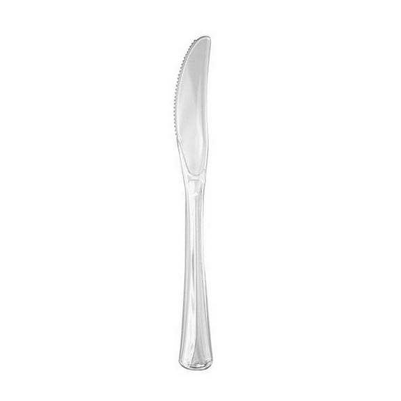 1 - Party Essentials Plastic Knives Heavy Duty - Clear 24 Ct.