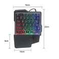 thumbnail image 3 of Teclado Gaming DE UNA Mano RGB, 35 Teclas con RETROILUMINACIÓN Teclado para Juegos MI TIENDA EN CASA 01237, 3 of 5