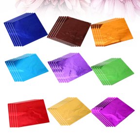 5 of each color of 15 colors of candy wrapper foil overwrap - 75 sheets ...