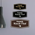 thumbnail image 4 of Signs ByLITA Fancy Please Knock First Outdoors Decoration Sign (Ivory/Dark Brown) - Medium, 4 of 6