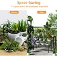 thumbnail image 4 of 3 Tier Ladder Potted Multiple Plants for Indoor and Outdoor Plant Stands, Adjustable Shelves and Multifunctional Plant Racks suitable for living room balconies and gardens,(Black), 4 of 15