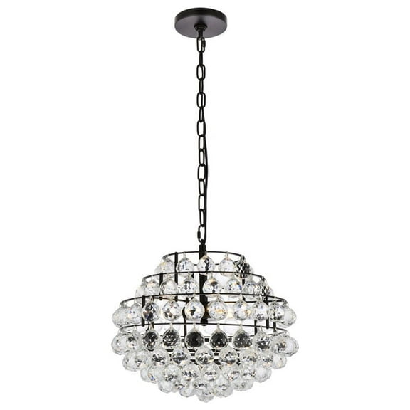 Savannah 16 inch pendant in black