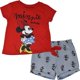thumbnail image 1 of Conjunto de camiseta y shorts de Minnie Mouse de Disney para niña pequeña, talla 4T, 1 of 6