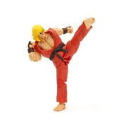 Jada Toys Street Fighter II Ken Action Figure Wave 2 - 6 Tall, Interchangeable Heads, Hands, Fireball Accessory