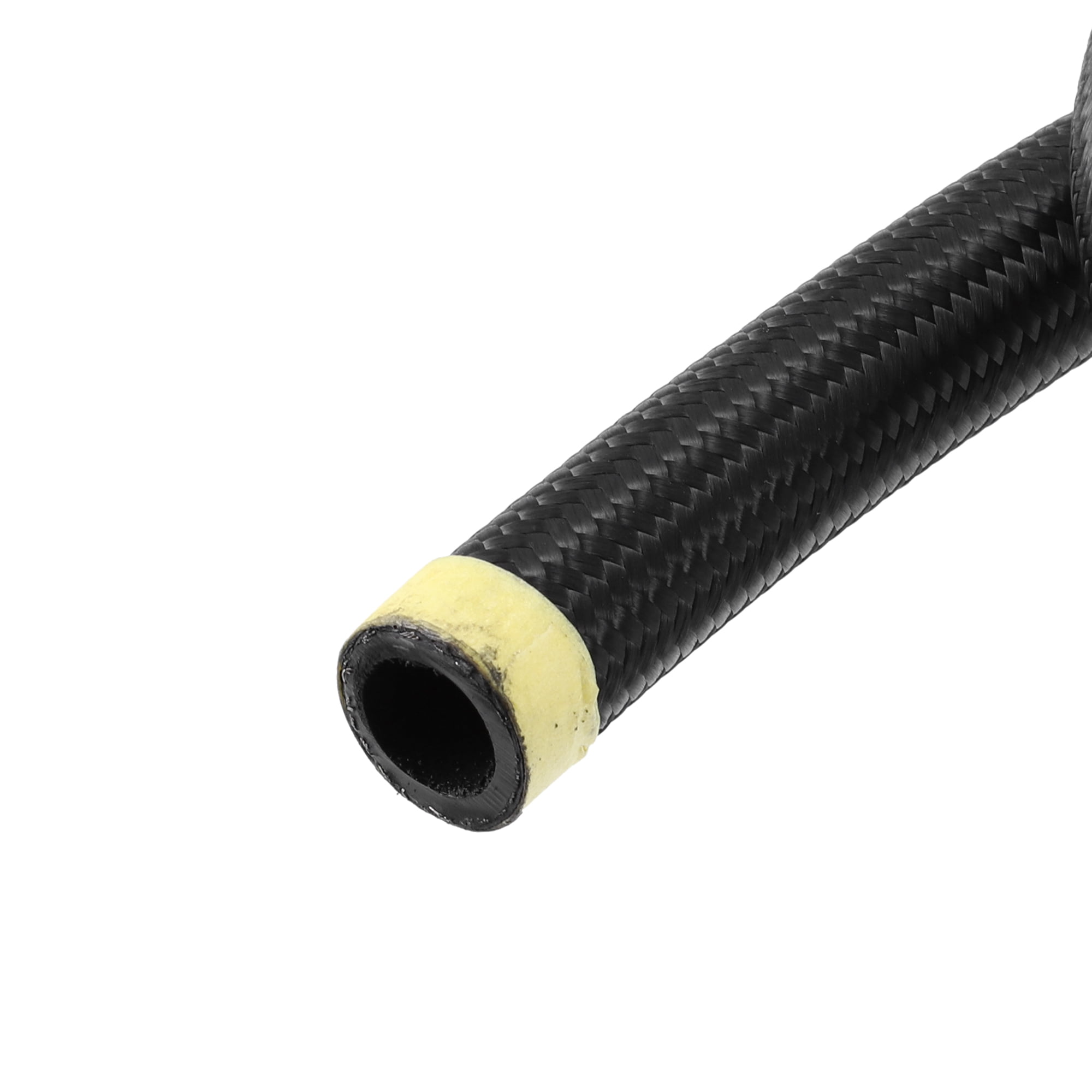 Unique Bargains 5ft 12AN Fuel Hose AN12 Universal Car Braided Nylon Stainless Steel CPE Oil Fuel Gas Line Hose Black
