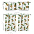 thumbnail image 6 of Kitchen Curtains 36 Inch Short - 3 Panel Set Pineapple Print, Rod Pocket Window Curtains 100% Polyester, Tropical Fruit Valance for Farmhouse, Cafe, Living Room, Bedroom, Easy Wash, 6 of 6
