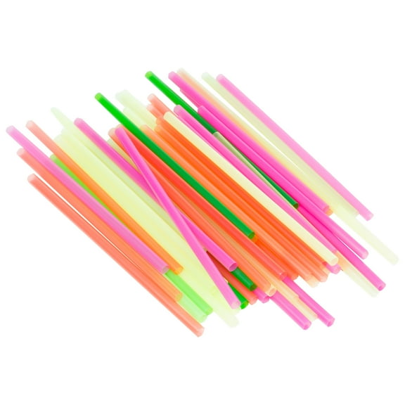 Chef Craft Neon Smoothie Straws, 8 inch 50 Piece Set, Assorted