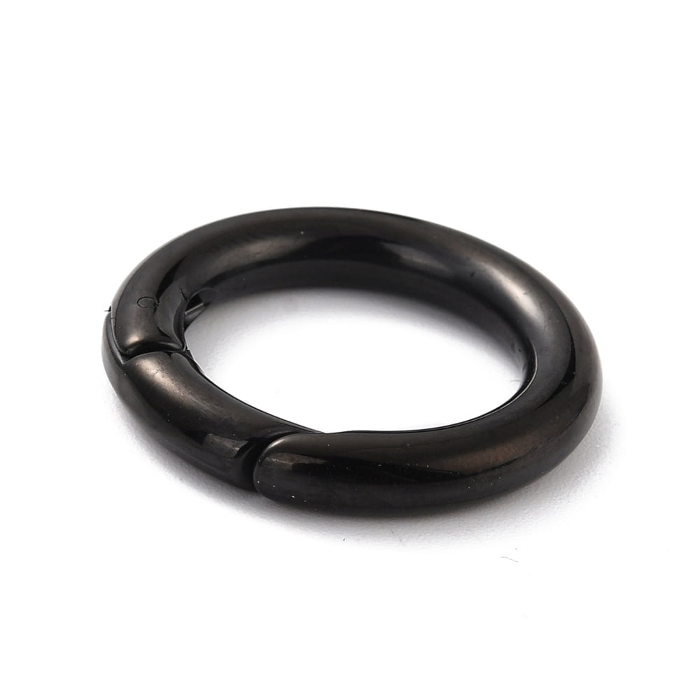 304 Stainless Steel Spring Gate Rings O Rings Ring Electrophoresis Black 6 Gauge 24x4mm Inner Diameter: 16mm