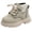 Beige#boots girls kids, variant on Kids Walking Boot Preppy Lace Up Non-Slip Ankle Boots Back to School Lug Sole Fall Winter Shoes Pink,29