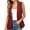 *0057-Wine, variant on Betivan Summer Women's Sleeveless Vest Tops Lightweight Breathable Lined Trendy Casual Work Office Blazer Pockets