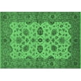 thumbnail image 1 of Ahgly Company Machine Washable Indoor Rectangle Oriental Emerald Green Traditional Area Rugs, 7' x 9', 1 of 4