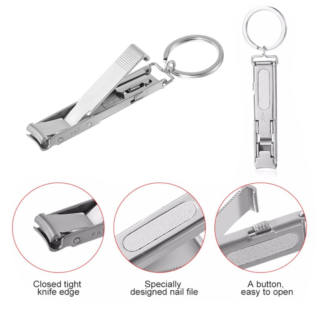 2in1 Stainless Steel Nail Clippers Portable Ultra-thin Simple Nail Clippers