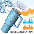 thumbnail image 5 of OBREWU Kirky Hasky Dalmatian Tumbler with Handle and Lid,Kirky Hasky Dalmatian 40oz Double Wall Vacuum Insulated Tumbler,Cups Gift for Women and Men, 5 of 7