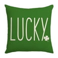 thumbnail image 2 of JingChun 1Pc St Patricks Day Pillow Cover 17x17 Inch Spring Green Shamrock Clover Decorative Outdoor Throw Pillow Cover Square St Patrick's Day Cushion Cover for Couch Sofa Home Decor, 2 of 6