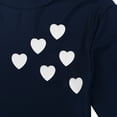 thumbnail image 6 of Yartina Girls Sweetheart Printed Long Sleeves Full Cover Conservative Hijab Burkini Rash Guard Navy Blue 130, 6 of 7