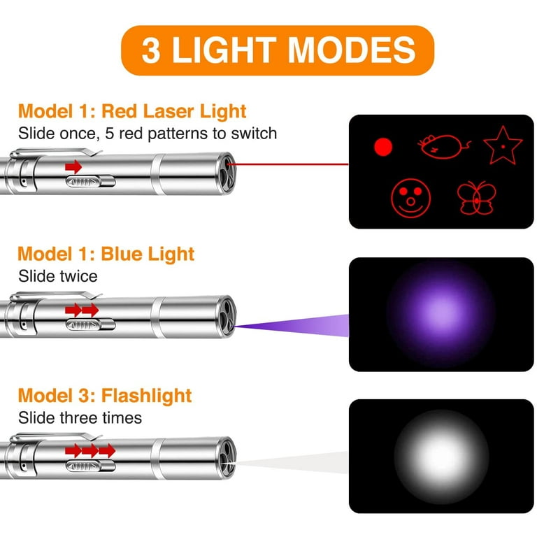 Laser Pointer, USB Rechargeable, Red Laser Light for Cats with