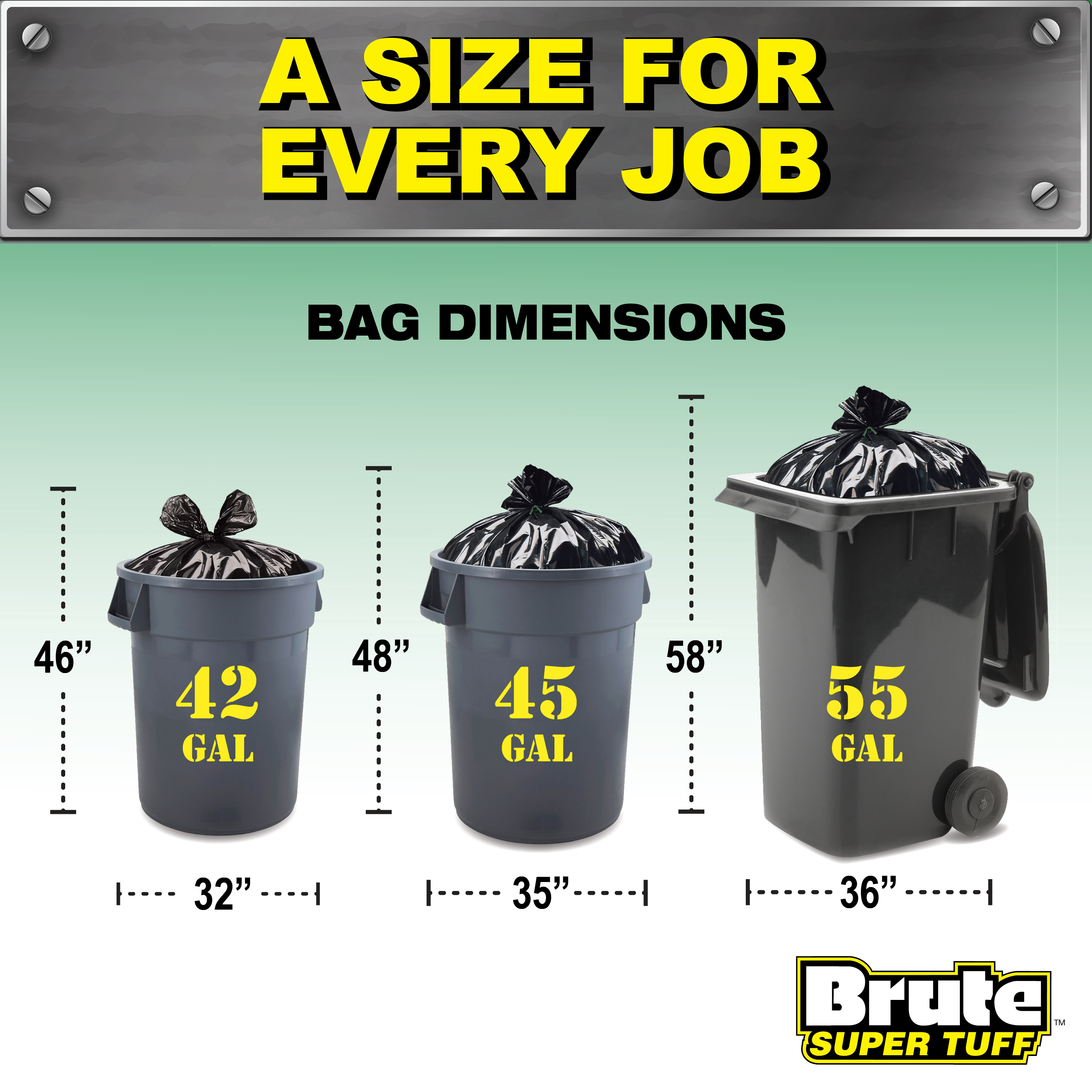 Brute Super Tuff 45 Gallon Contractor Bags, 20 Count photo 8