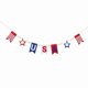 thumbnail image 2 of Guirnalda de 220 Cm con Estrellas Rojas, Blancas y Azules con Diseño de Estrellas y Rayas para El Día de La Independencia – Bandera Patriótica con Pentagrama para La Decoración de Fiestas Navideñas., 2 of 5
