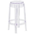 thumbnail image 3 of Flash Furniture Laney 25.75" Indoor/Outdoor Counter Height Dining Stool with Foot Ring, Transparent, 3 of 9