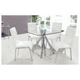thumbnail image 2 of Best Master Contemporary 5-Piece Dinette Set with Faux Leather Chair in White, 2 of 4