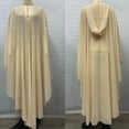 thumbnail image 2 of COM1950s Cape pour Femmes, Cape à Capuche Imprimée Décontractée Longue Col en V Musulmane, 2 of 7
