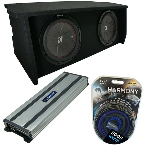 07-18 Jeep Wrangler 2 Door Dual 12 Enclosure Kicker 43CWR122 Sub Box HA-A1500.1