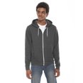 thumbnail image 1 of Unisex Flex Fleece USA Made Zip Hoodie DARK HTHR GREY XXS American Apparel F497, 1 of 1