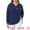 Dark Blue, variant on DARING DIVA Women's Plus V Neck Button Fall Pullover Shirt Loose Blouse 1X Black