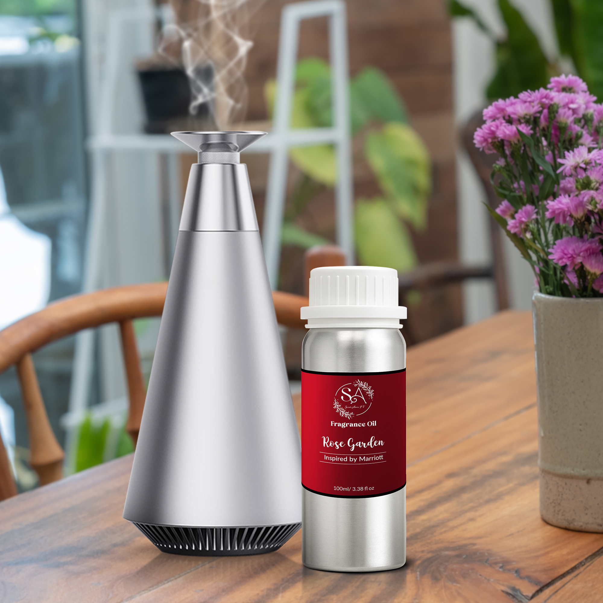 Scent Aura IV Rose Garden Fragrance Oil Inspired by Marriott Hotel, Essential Oil 3.38Fl Oz|100ml