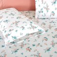 thumbnail image 6 of Elegant Comfort - 1500 Series Wrinkle Resistant Hotel Quality Microfiber 6 Piece Floral Bed Sheet Set with Deep Pocket, Queen, Celia Pink, 6 of 7