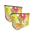 thumbnail image 3 of ZNDUO Travel Makeup Bag for Women Cartoon Fruit Lemon Doodle Toiletry Bag, Multifunctional Storage Bag Cosmetic Bag Make Up Organizer, 3 of 7