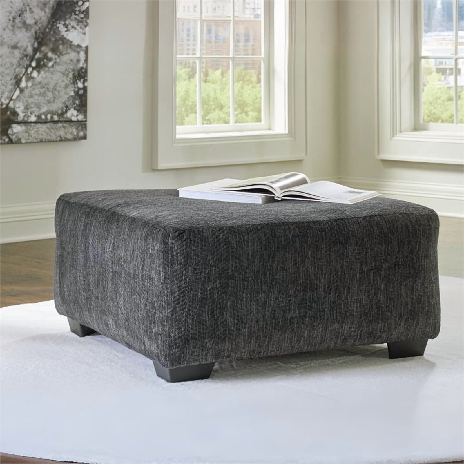 Signature Design by Ashley Biddeford Gray Oversized Accent Ottoman