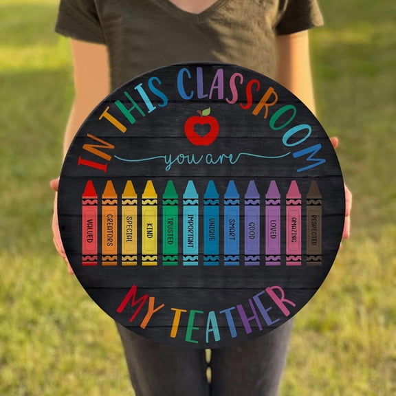 Front Door Hanging,Teacher Door Sign Classroom Door Sign Teacher Gifts Teacher Appreciation Gifts Teacher Door Hanger Custom Classroom Decor Classroom Decor Graduation Presents To Teachers 11.8in