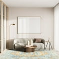 thumbnail image 7 of Estate Transitional 7.5' x 10' Gray and Teal Polyester Indoor Area Rug, 7 of 7
